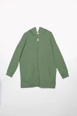 Yeşil-Fermuarlı Sweat Hırka - 6