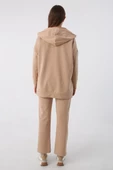 Bej-Fermuarlı Sweat Hırka thumbnail 4