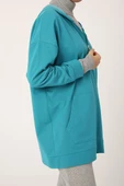 Mint-Fermuarlı Sweat Hırka - 3