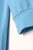 Mavi-Fermuarlı Sweat Hırka - 6