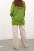 Fıstık Yeşili-Fermuarlı Sweat Hırka - 4