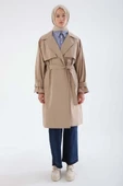 Bej-Kemerli Çıtçıtlı Trençkot thumbnail 2