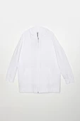 Beyaz-Fermuarlı Sweat Hırka - 7