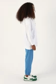 Beyaz-Fermuarlı Sweat Hırka - 3
