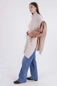 Ekru-Saç Örgülü Balıkçı Yaka Süveter thumbnail 2