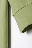 Açık Yeşil-Fermuarlı Sweat Hırka - 6