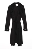 Siyah-Kuşaklı Kolları Detaylı Süet Trençkot thumbnail 7