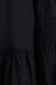 Siyah-Pamuklu Yarım Patlı Fistolu Elbise thumbnail 7