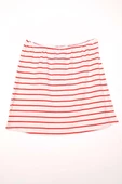 Ekru-Kırmızı-Pamuklu Çizgili İçlik Gömlek Etek - 5