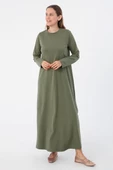 Haki-Uzun Kollu İçlik Elbise thumbnail 3