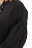 Siyah-Pamuklu Yarım Patlı Fistolu Elbise thumbnail 6