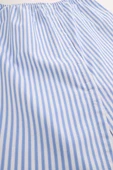 Mavi-Beyaz-Pamuklu Çizgili Gömlek Etek - 2