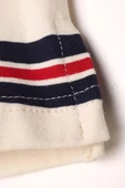 Kırmızı-Ekru-Pamuklu Çizgili İçlik Gömlek Etek - 3