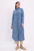 Mavi-Denim Uzun Gömlek Tunik thumbnail 1