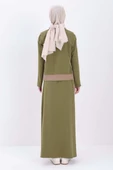 Vizon-Haki-Pamuklu Garnili Etekli Takım thumbnail 4