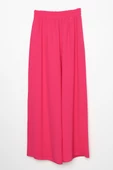 Pembe-Asimetrik Kesim Tunikli Bol Paça Pantolonlu Salaş Takım - 7