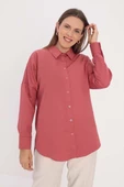 Gül-Oversize Basic Gömlek - 1