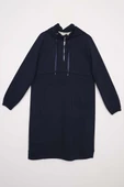 İndigo-Ön Roba Dubleli Sweat Tunik - 6