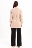 Bej-Pamuklu Kuşaklı Sweat Tunik thumbnail 4