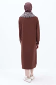 Acı Kahve-Tüvit Garnili Sweat Tunik - 4