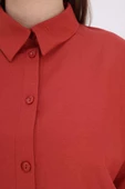 Kiremit-Oversize Basic Gömlek thumbnail 5