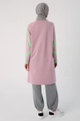 Soft Lila-Neon Şerit Detaylı Sweat Tunik - 4