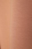 Bej-Kapüşonlu Kanguru Cepli Likralı Sweat - 8