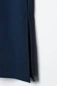 Koyu İndigo-İki Renkli Kapüşonlu Sweat Tunik - 6