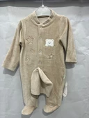 uğurböceğiçocuk Yıldız Ayı Desenli Kadife Bebek Tulum 1216 - 14
