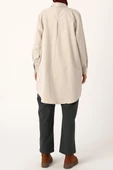 Bej-Büyük Beden Gömlek Tunik thumbnail 5
