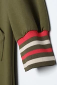 Açık Haki-İki Renkli Kapüşonlu Sweat Tunik - 5
