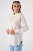 Açık Pembe-Oversize Basic Gömlek - 3