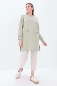 Defne-FERMUAR CEPLİ YIRTMAÇLI SWEAT TUNİK thumbnail 1