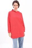 Nar Çiçeği-Kapüşonlu Sweat Tunik thumbnail 1