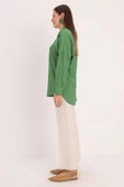 Yeşil-Oversize Gömlek - 3