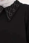 Siyah-Yakası Zincir Nakışlı Tunik thumbnail 5