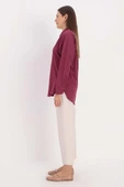 Gül Kurusu-Oversize Basic Gömlek - 3