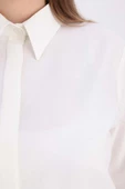 Ekru-Pamuklu Gizli Patlı Gömlek thumbnail 5