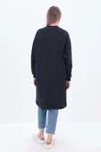 Lacivert-Aksesuar Cepli Sweat Tunik - 4