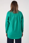 Zümrüt-Oversize Basic Gömlek - 3