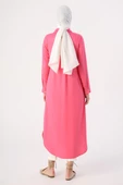 Koyu Pembe01-Gizli Patlı Gömlek Tunik - 4