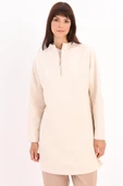 Açık Bej-Dik Yakalı Robalı Tunik thumbnail 1