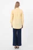 Açık Sarı-Oversize Basic Gömlek thumbnail 4