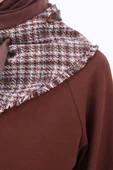 Acı Kahve-Tüvit Garnili Sweat Tunik - 5