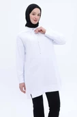 Beyaz-Rahat Kalıp Likralı Sweat thumbnail 5