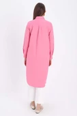 Pembe-Gizli Patlı Uzun Gömlek - 4