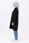 Siyah-YANDAN GARNİ YIRTMAÇLI SWEAT TUNİK thumbnail 3