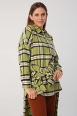 Yeşil-Siyah-Oversize Oduncu Gömlek Tunik thumbnail 1