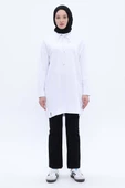 Beyaz-Rahat Kalıp Likralı Sweat thumbnail 2
