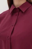 Gül Kurusu-Oversize Basic Gömlek - 5